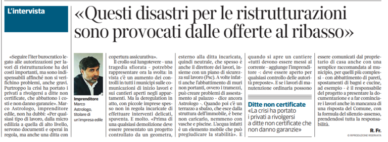 Marco Astrologo: l’Importanza della regolarità e della sicurezza nei lavori di ristrutturazione